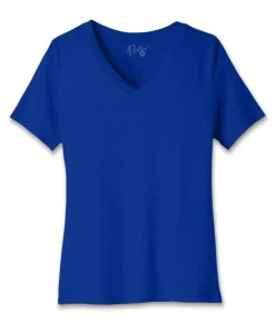 Fashion Nayked Apparel Women'S Ridiculously Soft Relaxed Fit 100% Cotton V-Neck T-Shirt