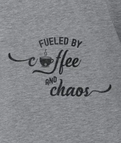 Sale Nayked Apparel Women'S Ridiculously Soft Midweight Graphic Tee | Fueled By Coffee And Chaos
