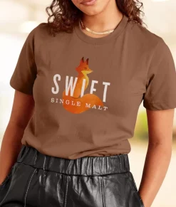 Discount Nayked Apparel Women'S Ridiculously Soft Relaxed Fit 100% Cotton Graphic T-Shirt | Swift Single Malt