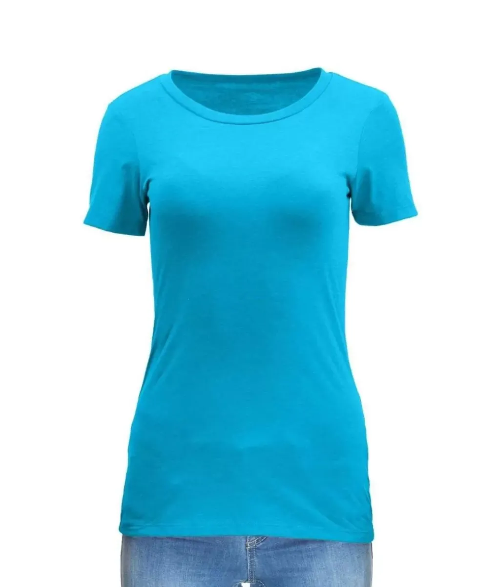Sale Nayked Apparel Women'S Ridiculously Soft Midweight Crew Neck T-Shirt