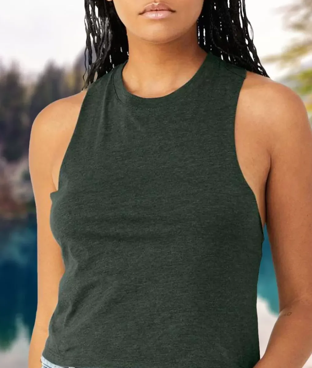 Sale Nayked Apparel Women'S Ridiculously Soft Cropped Racerback Muscle Tank