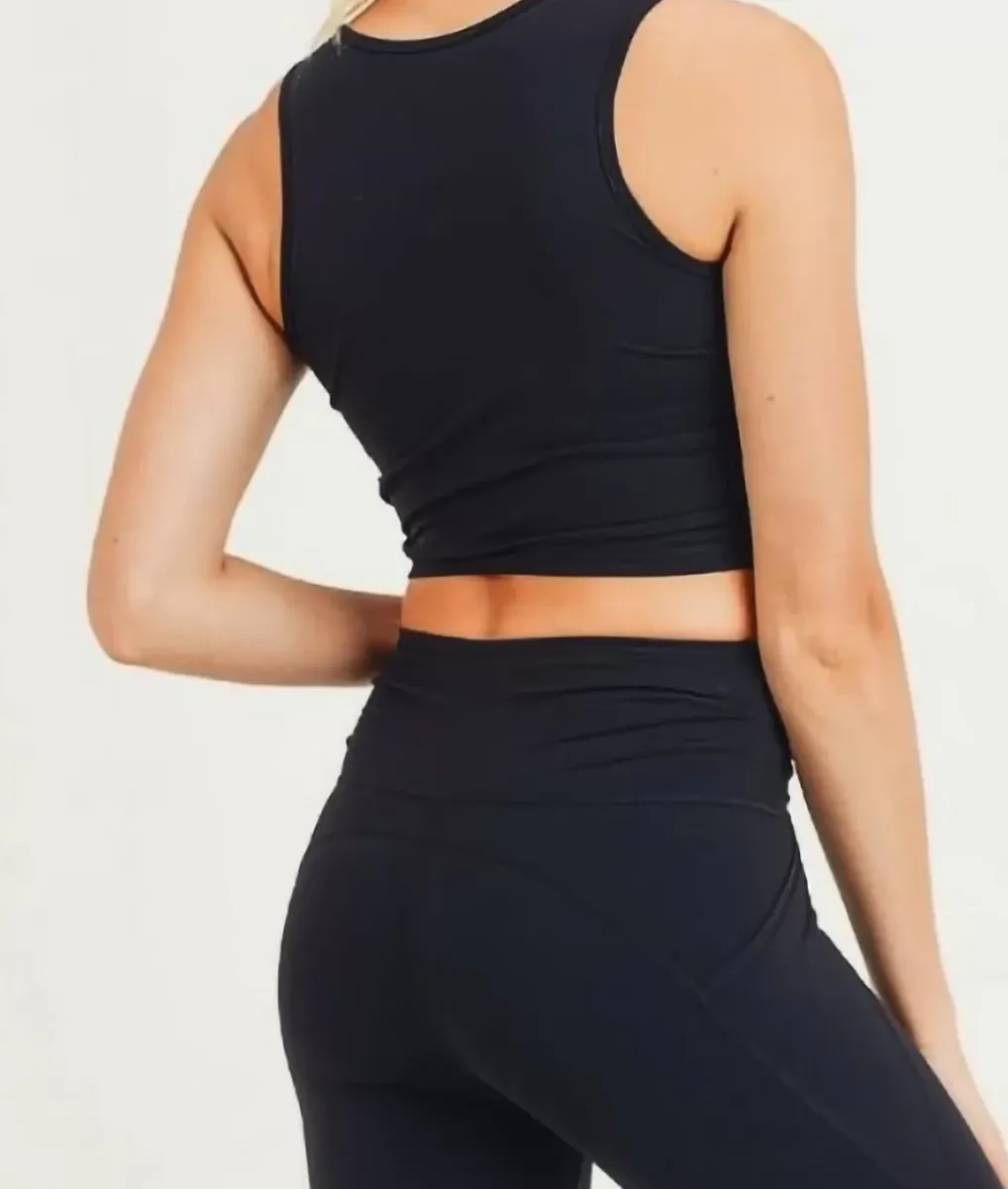 Hot Nayked Apparel Women'S Ruched Sides Active Cropped Top/Discontinued