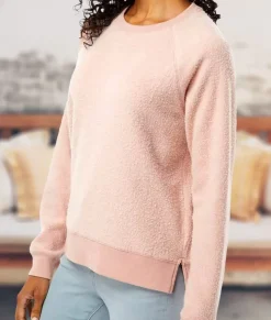 Fashion Nayked Apparel Women'S Snuggly Soft Reverse Fleece Sweatshirt