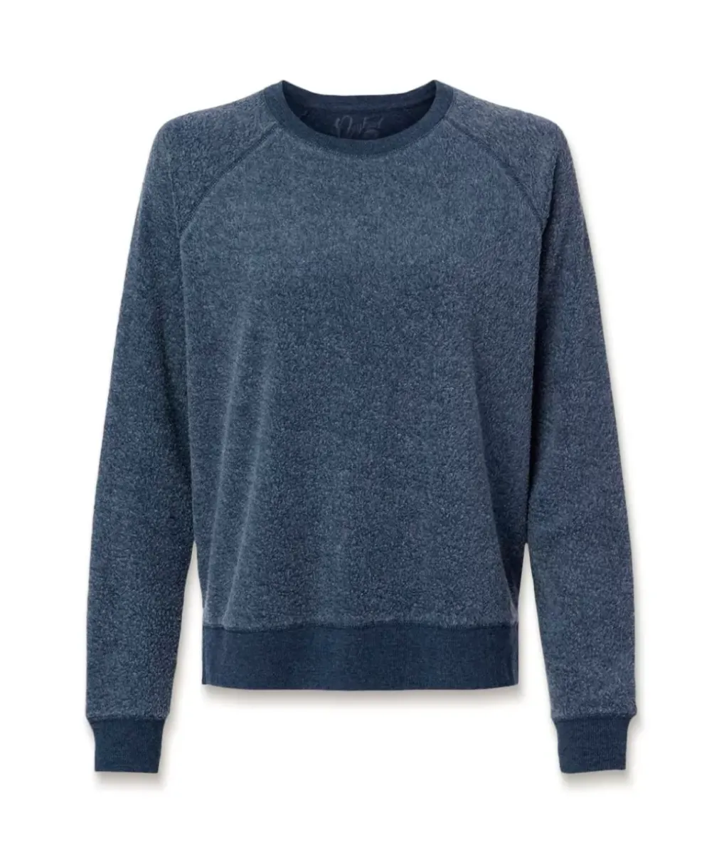 Best Nayked Apparel Women'S Snuggly Soft Reverse Fleece Sweatshirt