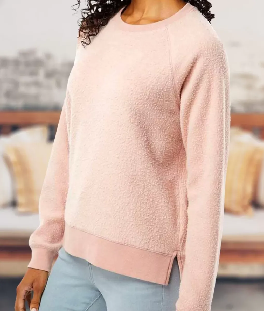 Clearance Nayked Apparel Women'S Snuggly Soft Reverse Fleece Sweatshirt