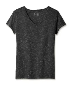 New Nayked Apparel Women'S Soft Lightweight Marled V-Neck T-Shirt