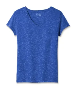 New Nayked Apparel Women'S Soft Lightweight Marled V-Neck T-Shirt