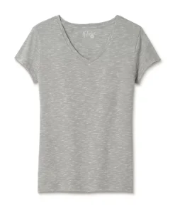 New Nayked Apparel Women'S Soft Lightweight Marled V-Neck T-Shirt