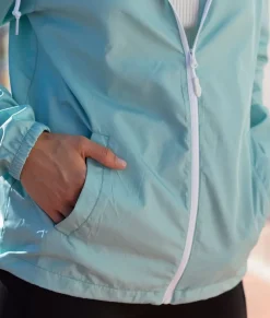 Clearance Nayked Apparel Women'S Soft Lightweight Oversized Full-Zip Windbreaker Jacket