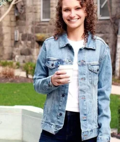 Outlet Nayked Apparel Women'S Soft Oversized Vintage Denim Jacket