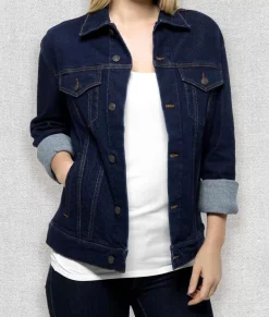 Clearance Nayked Apparel Women'S Soft Oversized Vintage Denim Jacket