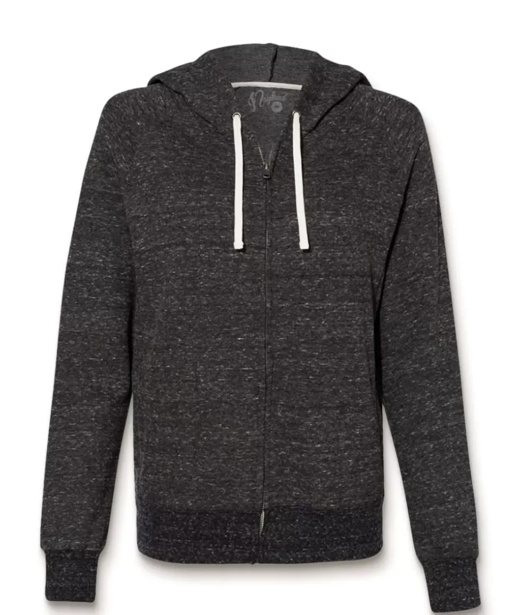 Sale Nayked Apparel Women'S Soft Snow Heather French Terry Full-Zip Hoodie