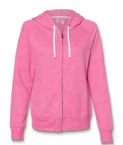 New Nayked Apparel Women'S Soft Snow Heather French Terry Full-Zip Hoodie